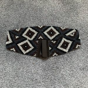 Tribal Beaded Stretch Belt